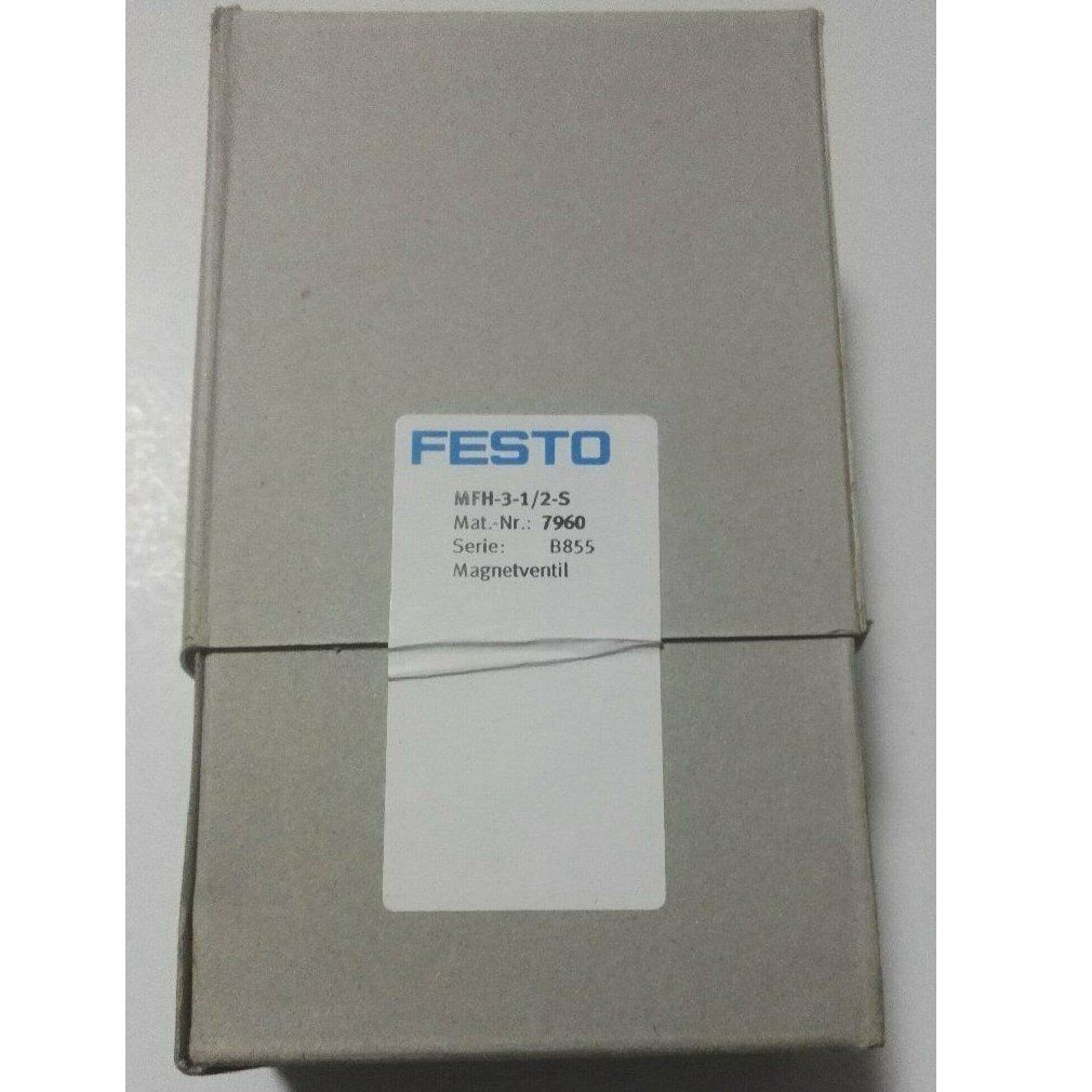 New ONE FESTO MFH-3-1/2-S 7960 Solenoid Valve in Box Shipping - FESTO