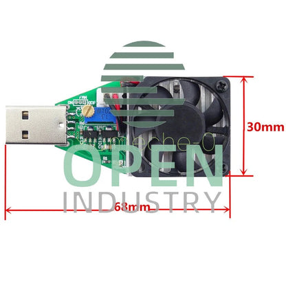 15W 3.7-13V Electronic Load Resistor USB Discharge Battery Tester with Fan