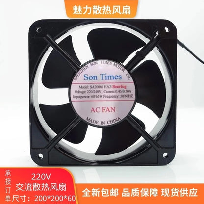 Son Times SA20060HA2 220V/240V 0.45/0.50A 60/65W Axial Cooling Fan