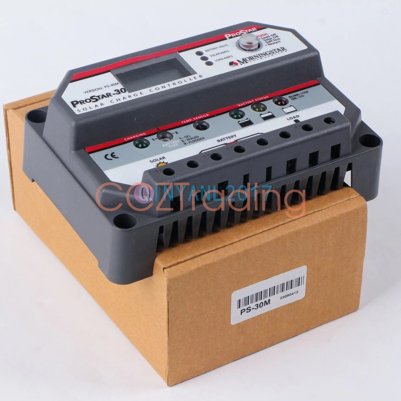MORNINGSTAR PROSTAR with LCD Display PWM Charge Controller PS-30M 12/24V,30A