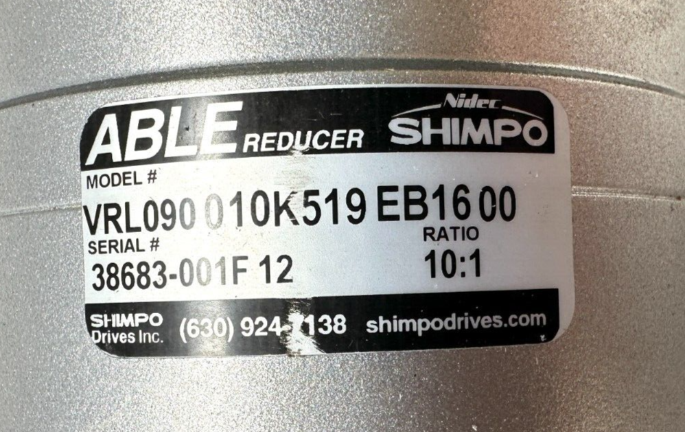 used Allen Bradley MPL-D310P-HJ72AA Servo Motor VRL090010K519EB1600 10:1 Gear Box - ALLEN BRADLEY