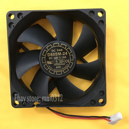 Yuelun 8025 D80SM-24 DC24V 0.14A Inverter 8CM Cooling Fan 2pin - YUELUN