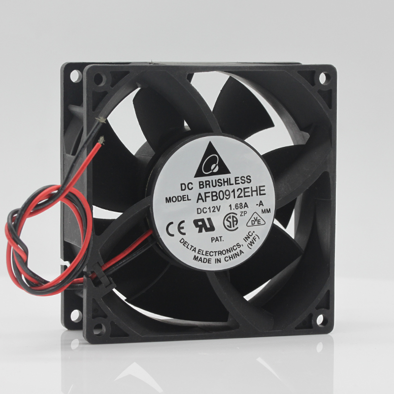 Delta AFB0912EHE 9238 9CM 12V 1.68A 2-wire high air volume cooling fan