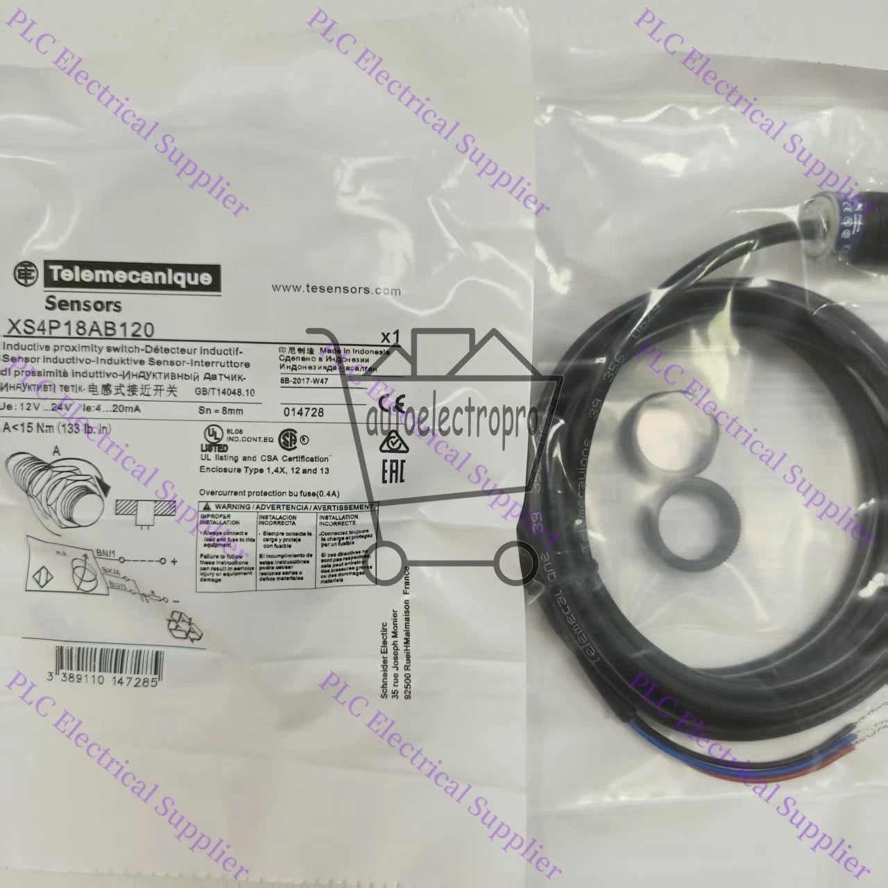 XS4P18AB120 1PCS Telemecanique XS4P18AB120 Proximity Switch Sensor
