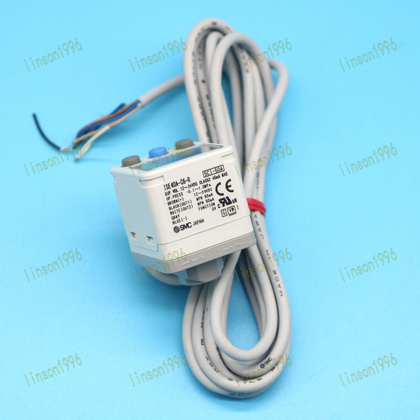 ONE ISE40A-C6-R SMC Digital Pressure Gauge Fast Ship - SMC