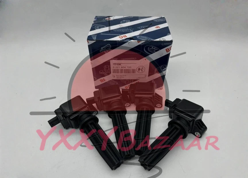 4PACK Ignition Coil 0221604700 FOR Land Rover Discovery Sport Lincoln 2.0L BOSCH