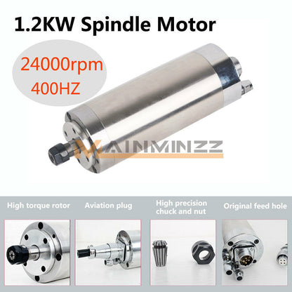 ONE GDZ-62-1.2 High Speed Spindle Motor Water-cooled ER11 220V for Router CNC