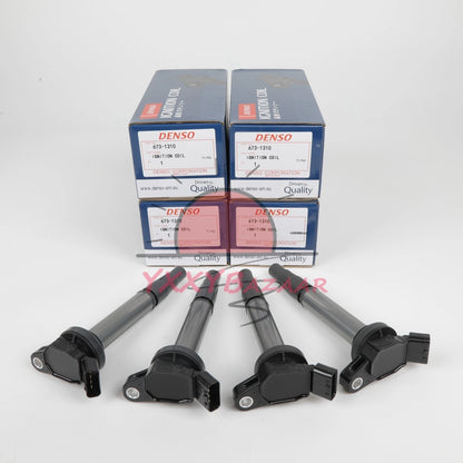 4PC Ignition Coil DENSO For Denso 90919-02258 673-1310 Corolla Prius 1.8L
