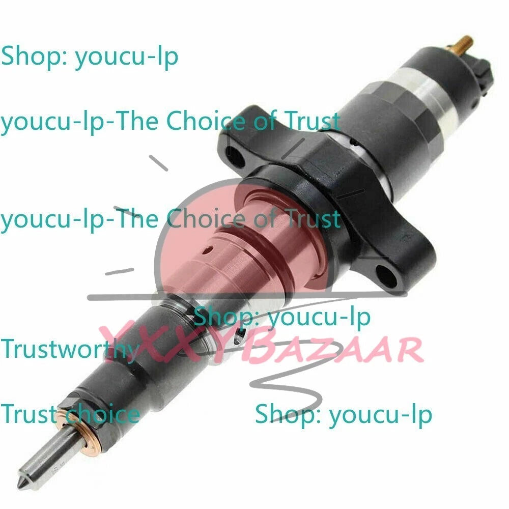 6X Diesel Fuel Injector W/Tube Fits For 04-09 Dodge Ram Cummins 5.9L 0445120238