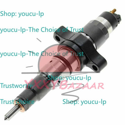 6X Diesel Fuel Injector W/Tube Fits For 04-09 Dodge Ram Cummins 5.9L 0445120238