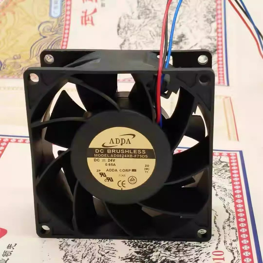 ADDA AD0824XB-F79DS 8038 DC24V 0.65A 8CM 3-Wire Inverter Cooling Fan