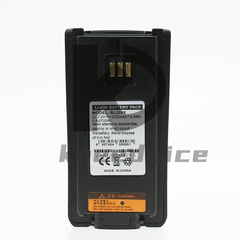 2pcs BL2008 Battery for HYTERA PD700 PD782U PD706U PD782G PD786G PD786G PD786