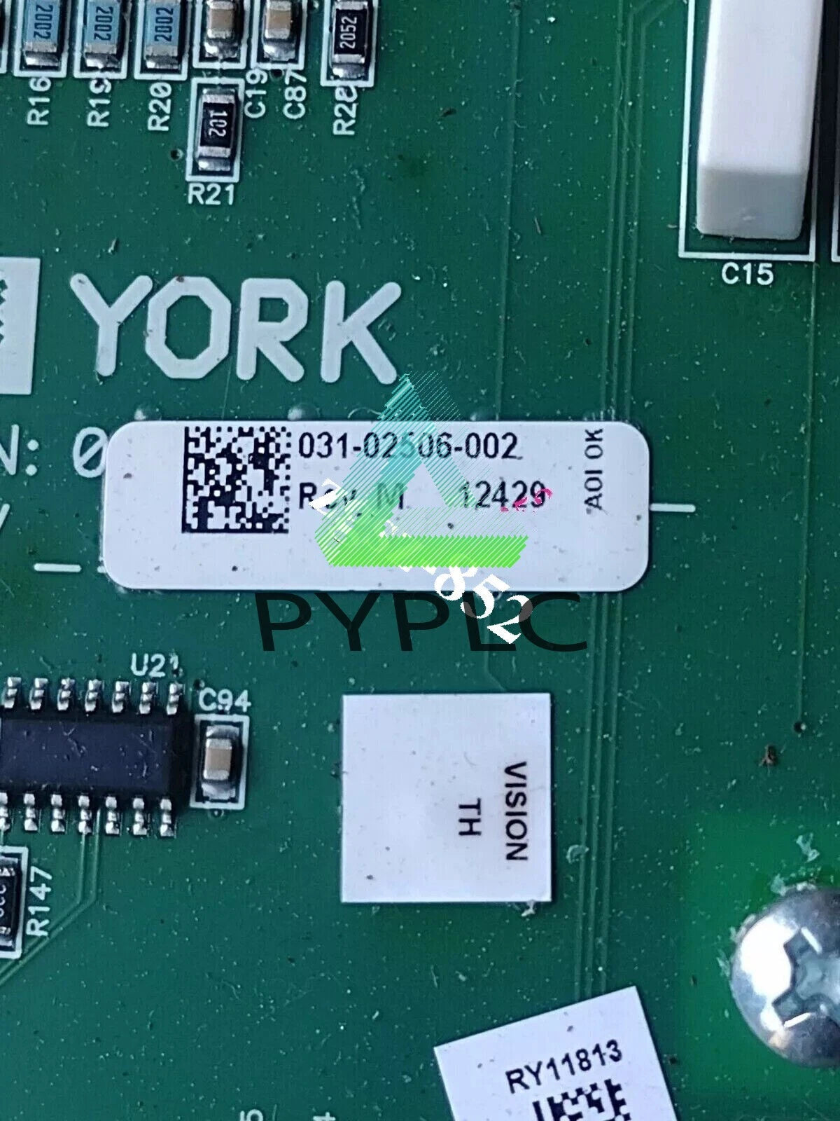 York 031-02506-002 Rev M Chiller Variable Speed Drive Vyper Logic Board