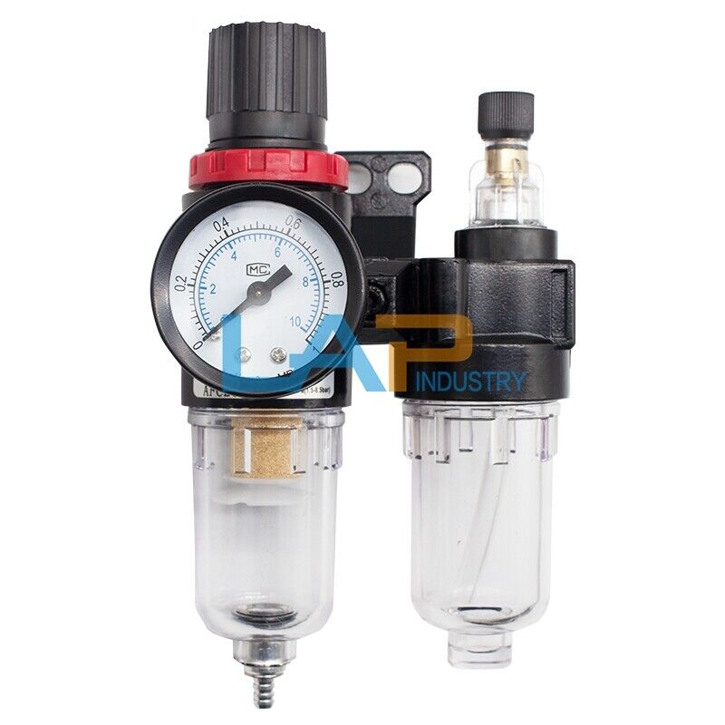 new AFC2000 1/4"Regulator Filter Lubricator Gauge Air Compressor Oil Water Separator