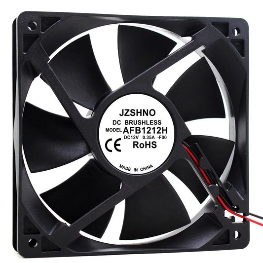JZSHNO AFB1212H 12025 DC12V 0.35A 12CM 2-Wire Ball Cooling Fan