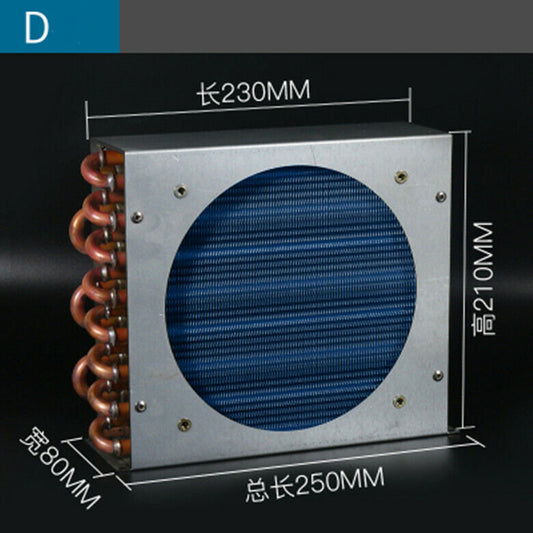 new Condenser Refrigeration 11 Copper Tube Radiator Heat Sink with 180*180 MM Fan - ECOFLOW