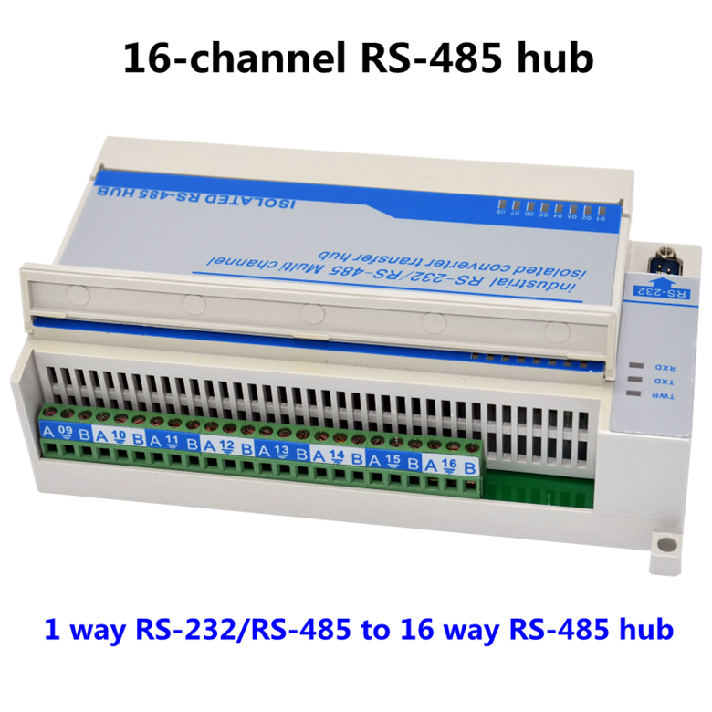new JPX6160 Lightning protection type bidirectional 16-channel RS485 hub distributor - JIANPARITY