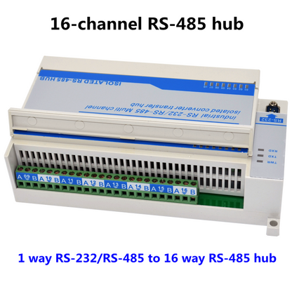 new JPX6160 Lightning protection type bidirectional 16-channel RS485 hub distributor - JIANPARITY