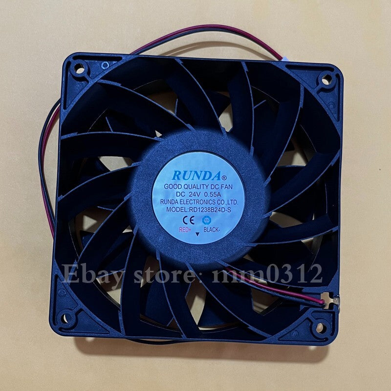 RUNDA  RD1238B24D-S 24V 0.55A 12CM  large air volume inverter cooling fan