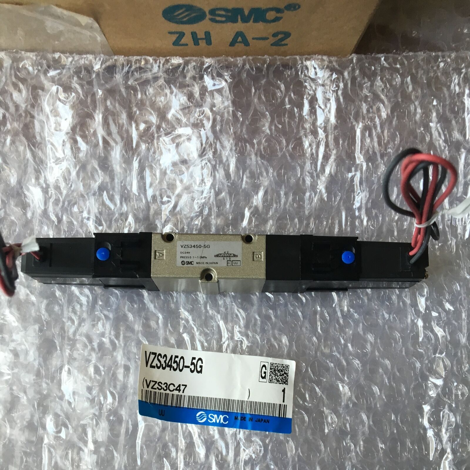 1PC SMC Plug-In Solenoid Valve VZS3450-5G One-Year Warranty - SMC