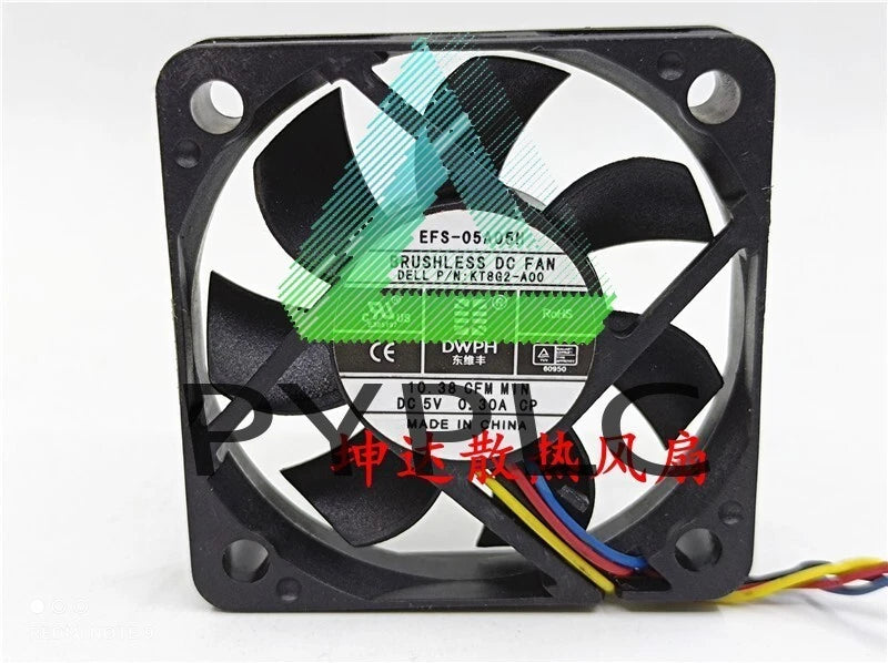 1 PCS DWPH Fan EFS-05A05H DC5V 0.30A 5010 5cm 4 wire Cooling fan KT8G2-X00