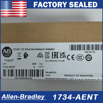 Allen-Bradley 1734-AENT: Ethernet Network Adaptor, Factory Sealed - ALLEN-BRADLEY