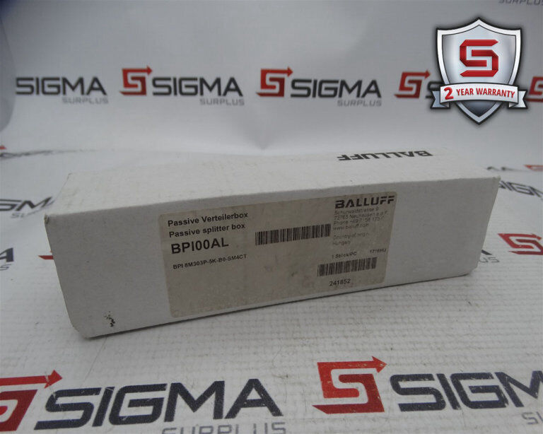 BALLOFF BPI 8M303P-5K-B0-SM4CT CONNECTOR: BALLUFF Connectors - BALLOFF