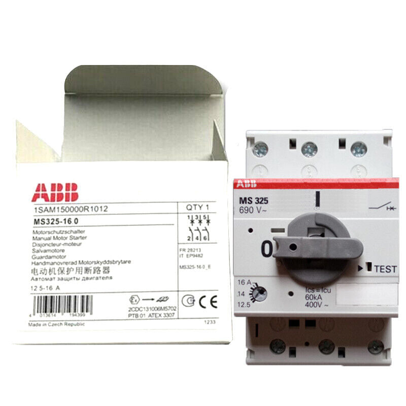 In Box ABB MS325-16 Motor Circuit Breaker 12.5-16A ABB