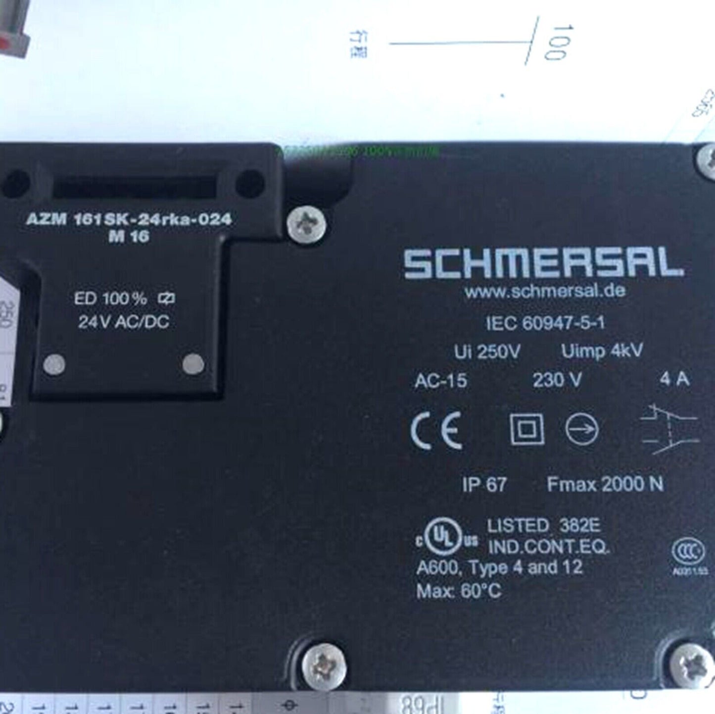 SCHMERSAL AZM161SK-24RKA-024-M16 Safety Door Switch Lock - SCHMERSAL