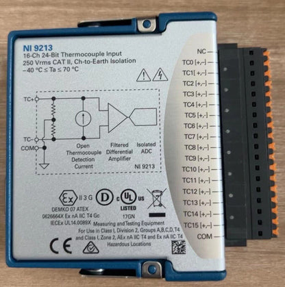 NI 9213 Thermocouple Input 16-Ch 24-Bit - NATIONAL INSTRUMENTS
