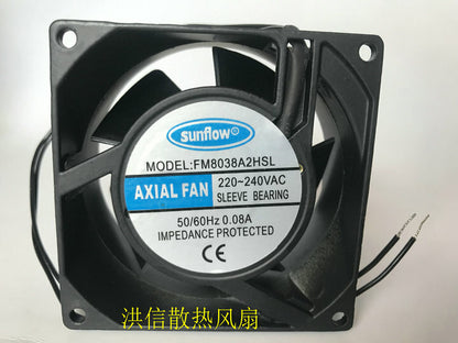 1pcs Sunflow FM8038A2HSL AC220V-240V 0.08A 80*38MM AC fan