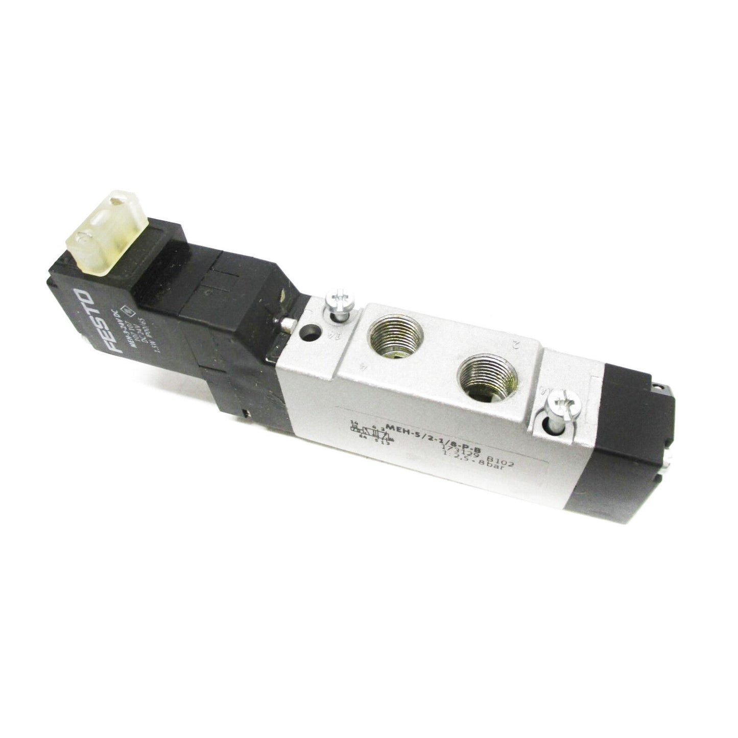 FESTO MEH-5/2-1/8-P-B 173129 Pneumatic Solenoid Valve New with 2-Port Pressure Rating and Flow Rate - FESTO
