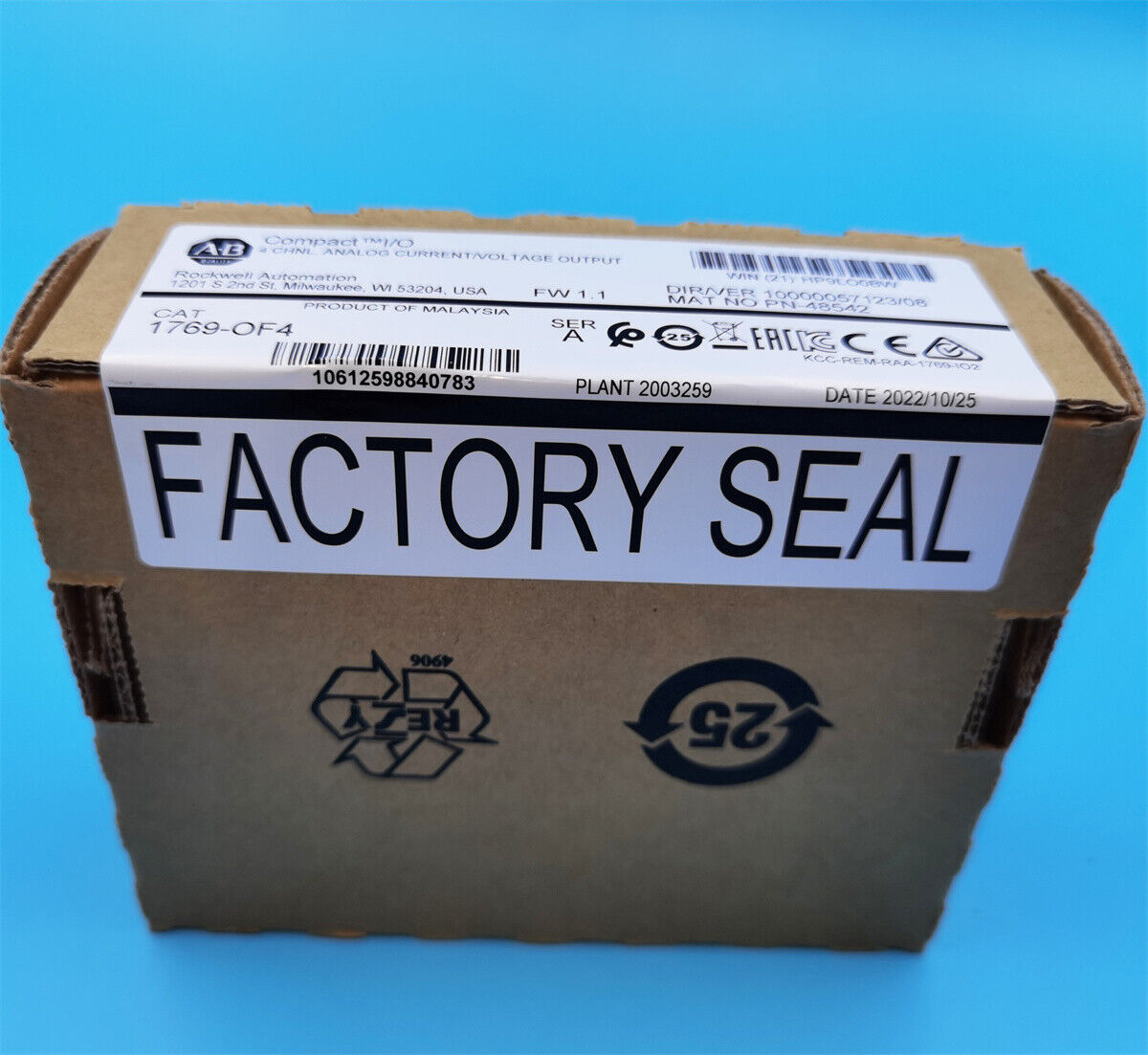 CompactLogix 4 Pt C and V Module AB 1769OF4 Sealed - COMPACT LOGIX