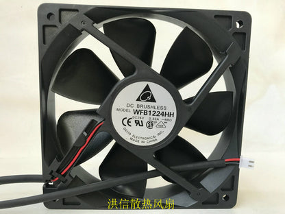 new 1pcs Delta WFB1224HH 12025 24V 0.32A 12CM double ball inverter cooling fan 2pin