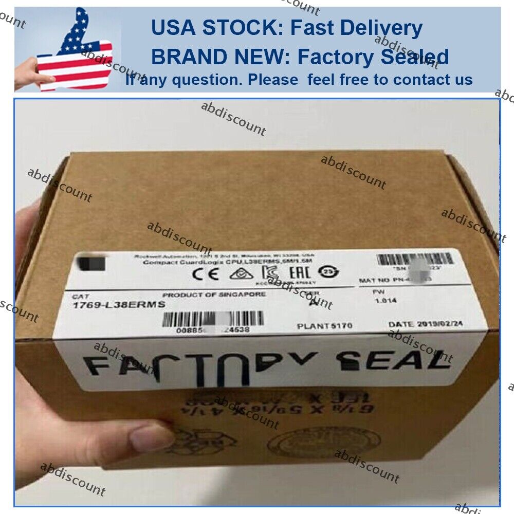 Sealed Allen-Bradley 1769-L38ERMS CPU US - BRAND NAME
