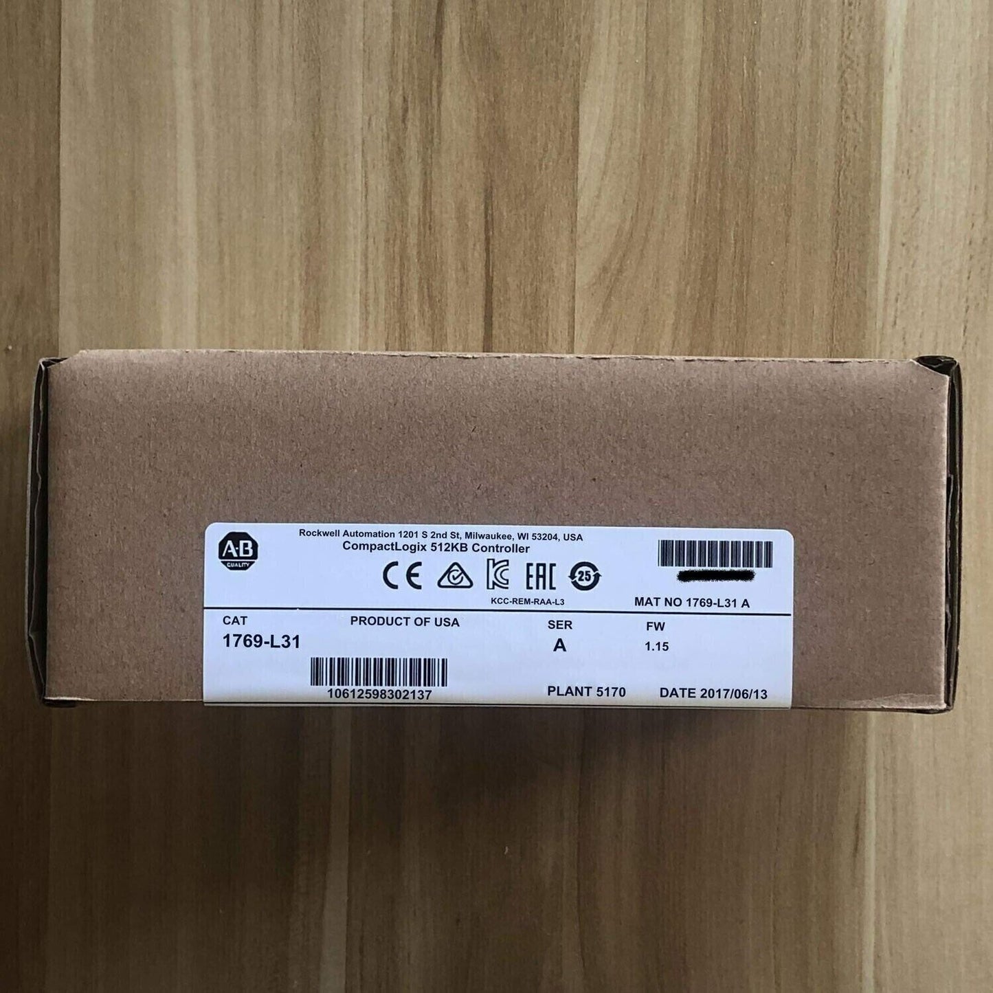 Allen Bradley CompactLogix Controller 512KB 1769L31 NEW IN BOX - ALLEN BRADLEY