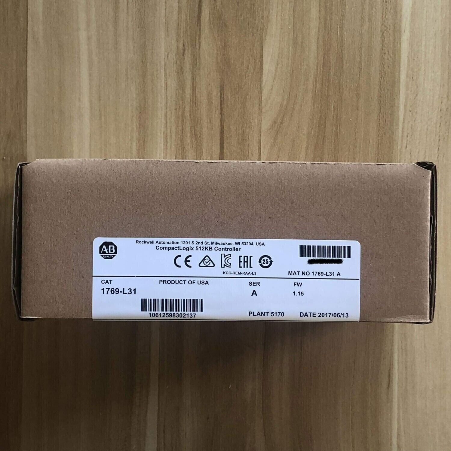Allen Bradley CompactLogix Controller 512KB 1769L31 NEW IN BOX - ALLEN BRADLEY