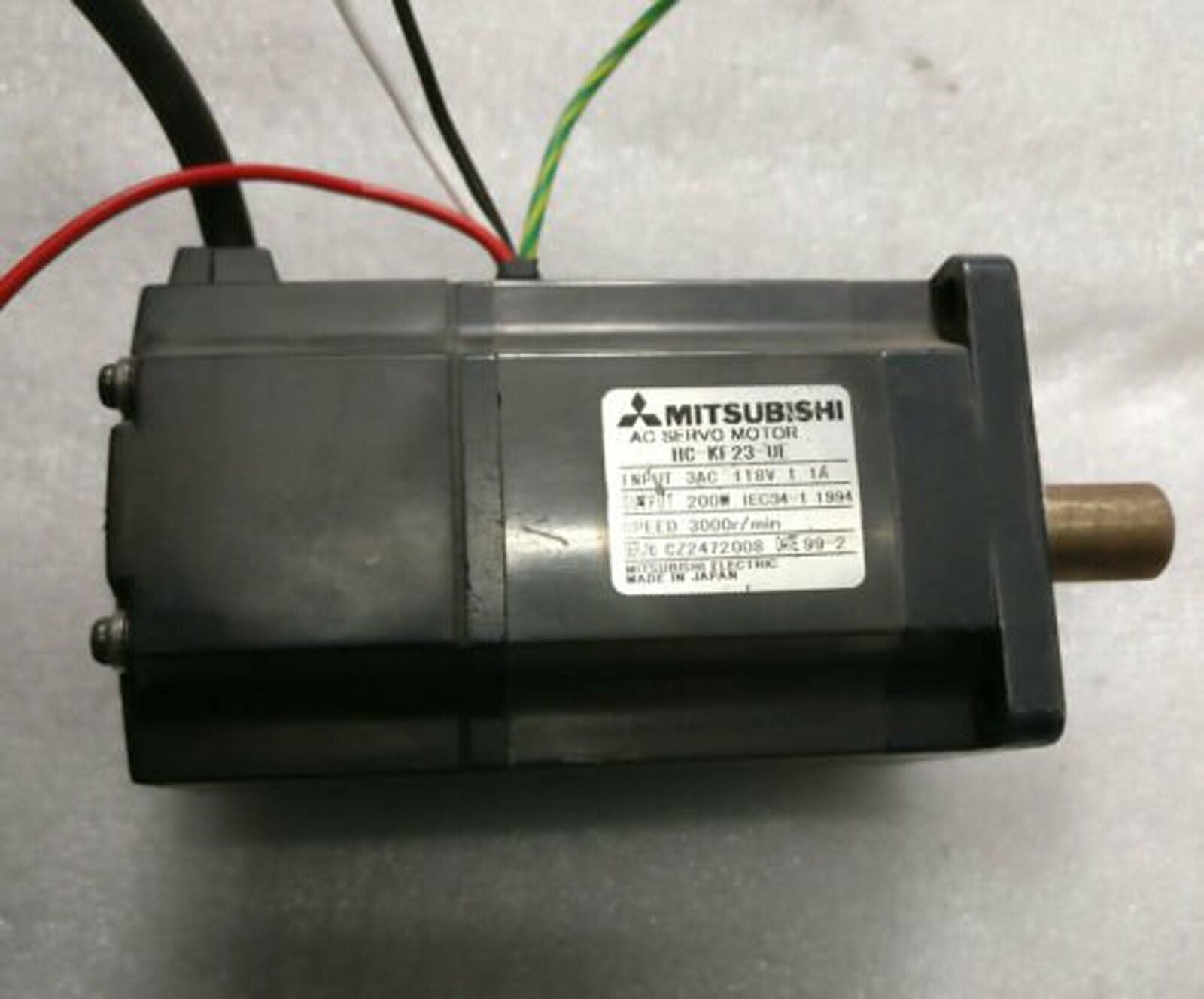 Used Mitsubishi ONE servo motor HC-KF23 UE tested in good condition - MITSUBISHI