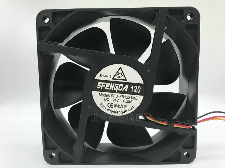 SFD-FB1224ME DC24V 0.25A12038 12CM 3-wire inverter fan