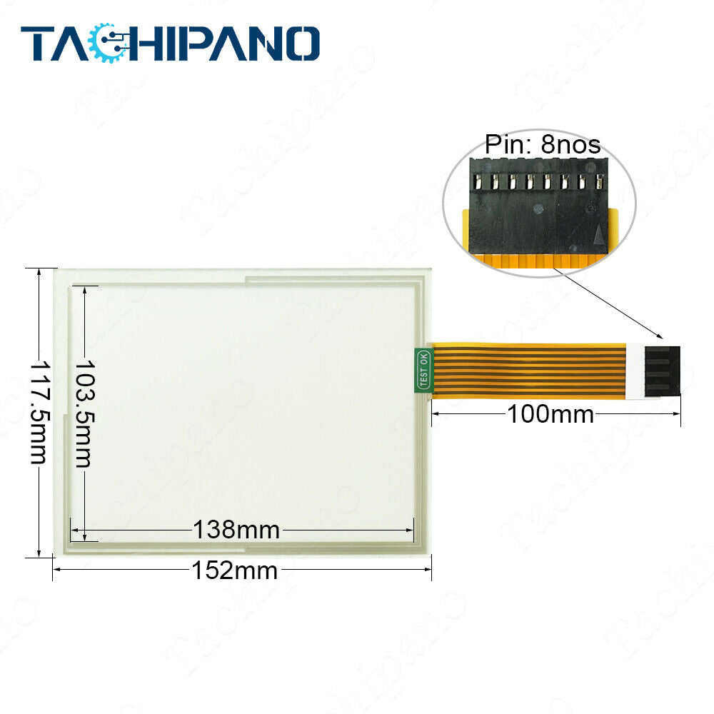 new Touch Screen for 2711P-RDT7C Panel Glass with Front Overlay Film