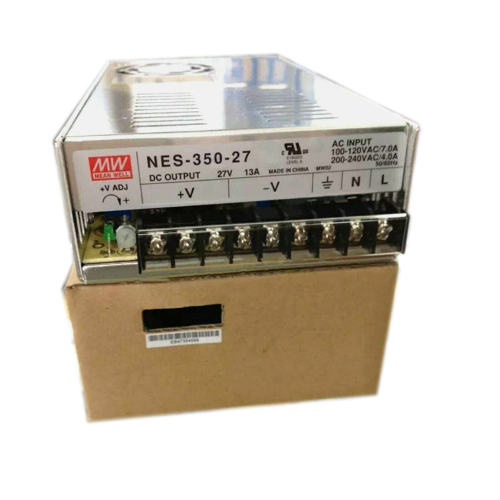 New In Box MEANWELL MW NES-350-27 Switching Power Supply 27V 13A 350W AC/DC MEANWELL