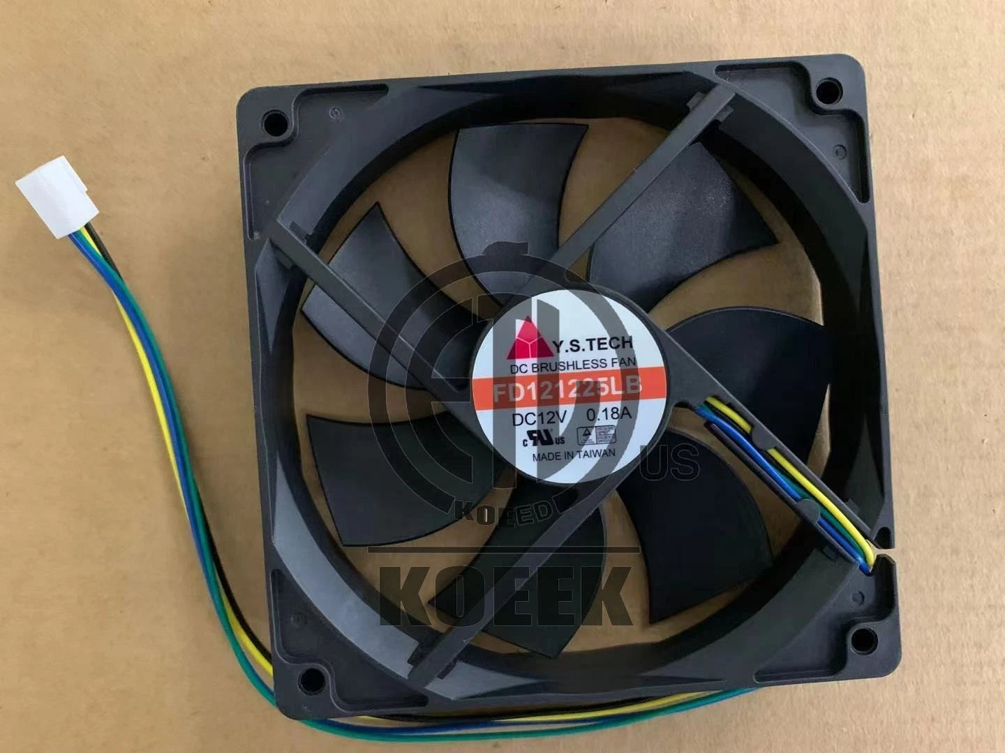 Y.S.TECH FD121225LB Double ball inverter fan DC12V 0.18A 120*120*25mm 4pin
