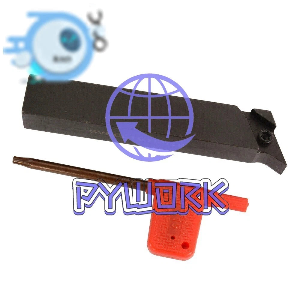 SVQCL1616H16 CNC External Lathe Turning Holder + 10Pcs VCMT160404-SM Inserts
