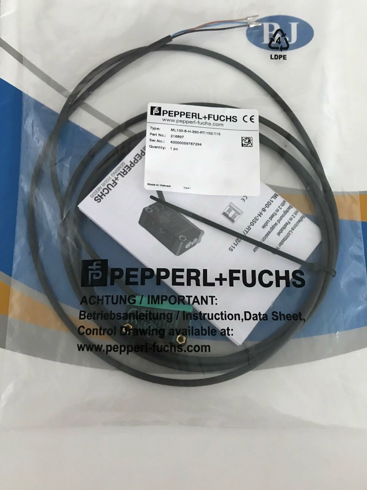 new One Pepperl+Fuchs ML100-8-H-350-RT/102/115 Photoelectric Switch - PEPPERL+FUCHS