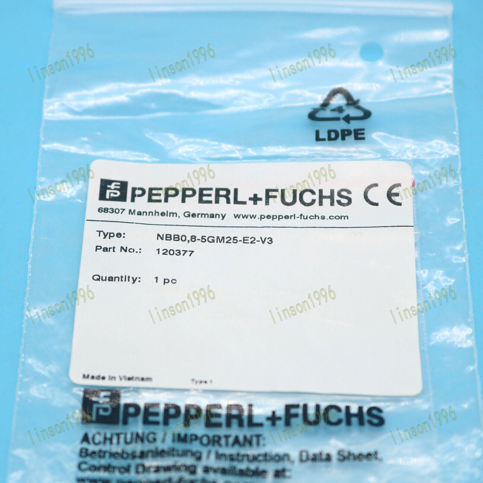 1PC Pepperl+Fuchs Inductive Proximity Switch NBB0.8-5GM25-E2-V3 - PEPPERL+FUCHS