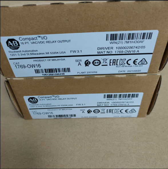 Allen-Bradley 1769-OW16 AB CompactLogix Relay Output Module NEW Sealed Allen-Bradley 1769-OW16 AB CompactLogix Relay Output Module NEW Sealed - ALLEN-BRADLEY