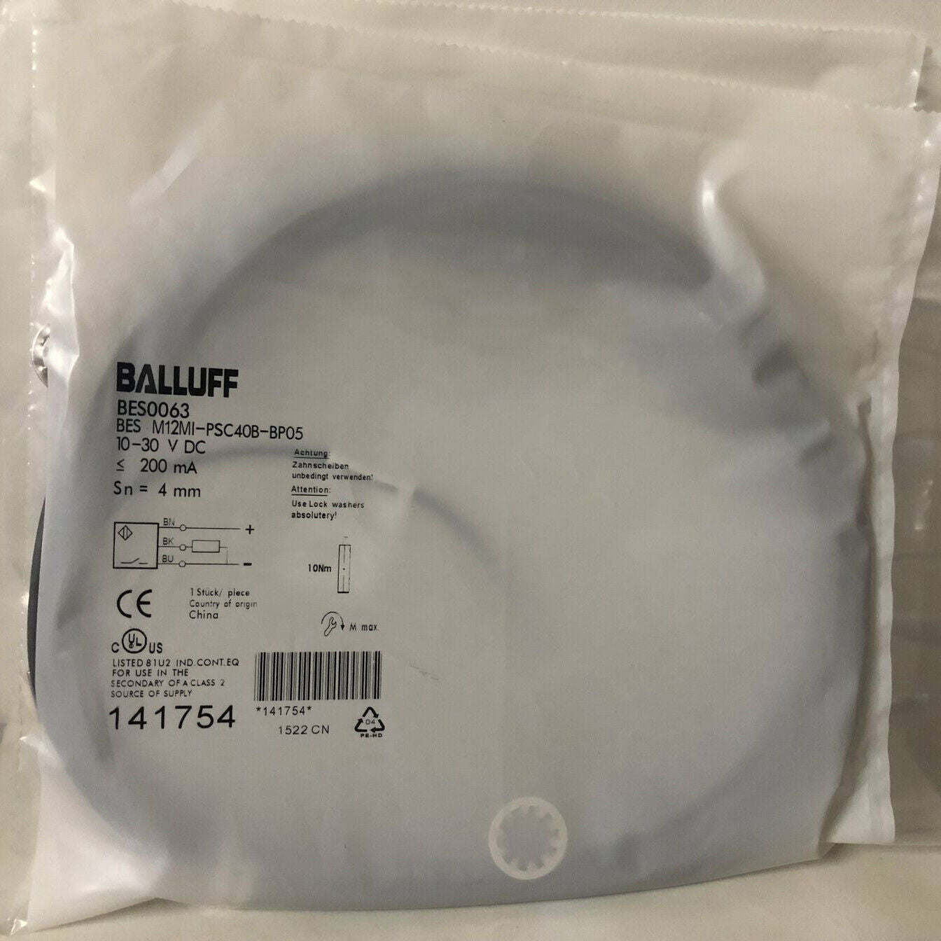 Proximity Sensor M12MI-PSC40B-BP05 Stock - BALLUFF