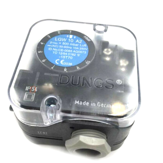 Dungs LGW10A2 Pressure Switch | Industrial Pressure Switch with 10A 24VDC | DUNGS Pressure Switch | Pressure Switch for industrial applications - DUNGS