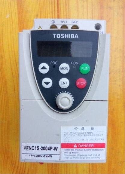 Used 1 Pc Toshiba Inverter VFNC1S-2004P-W mt with model number VFNC1S-2004P-W and specs 1000W inverter, 2004P-W - TOSHIBA