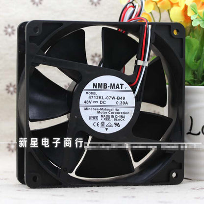 1pcs NMB 4712KL-07W-B49 48V 0.30A 12cm 12032 inverter chassis fan 3pin